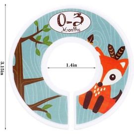 8 Pcs Baby Closet Dividers, Double Side Baby Closet Size Dividers Special Closet Organizer Hangers Dividers from New-Born to 24 Months, for Baby Clothes Sorting (8 * 8cm, Multicolor)