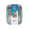 Smash Stainless Steel Bento Lunch Box, 5 Compartments, Sage, 1400ml