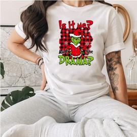 15 PCS Christmas Iron-On Decal Transfer Heat Transfer Design Sticker Iron-On Vinyl Patch, Xmas Grinchs Iron on Transfers for T-Shirts Cartoon Christmas HTV Iron-On Transfer Paper for Clothes Hats DIY