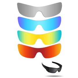 Fiskr Polarized Lenses Replacement for Oakley Batwolf(OO9101) Sunglasses with Anti-scratch&Anti-saltwater&Anti-dust Coating(Blue & Red & Gold & Silver)