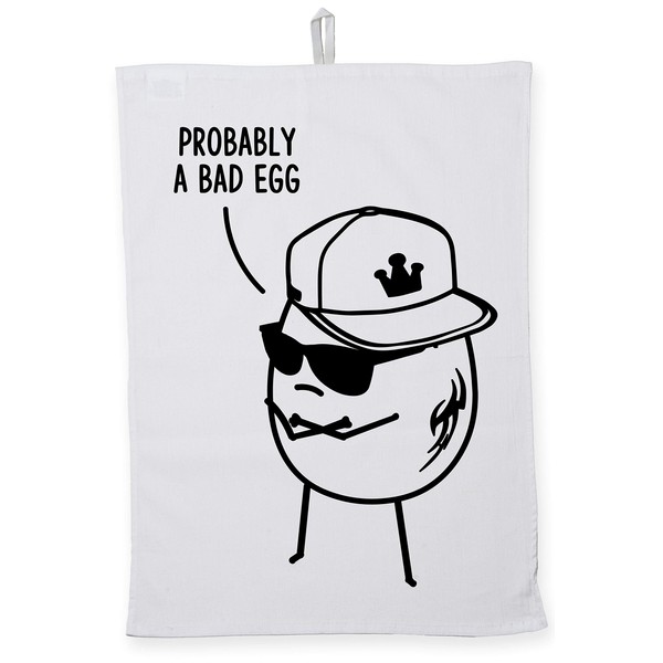 Hippowarehouse Bad egg Tea Towel Eco Printed Dish Cloth Kitchen