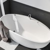 Uonlytech Bathtub Shower Drain Flexible Freestanding Tub Drain Kit Low