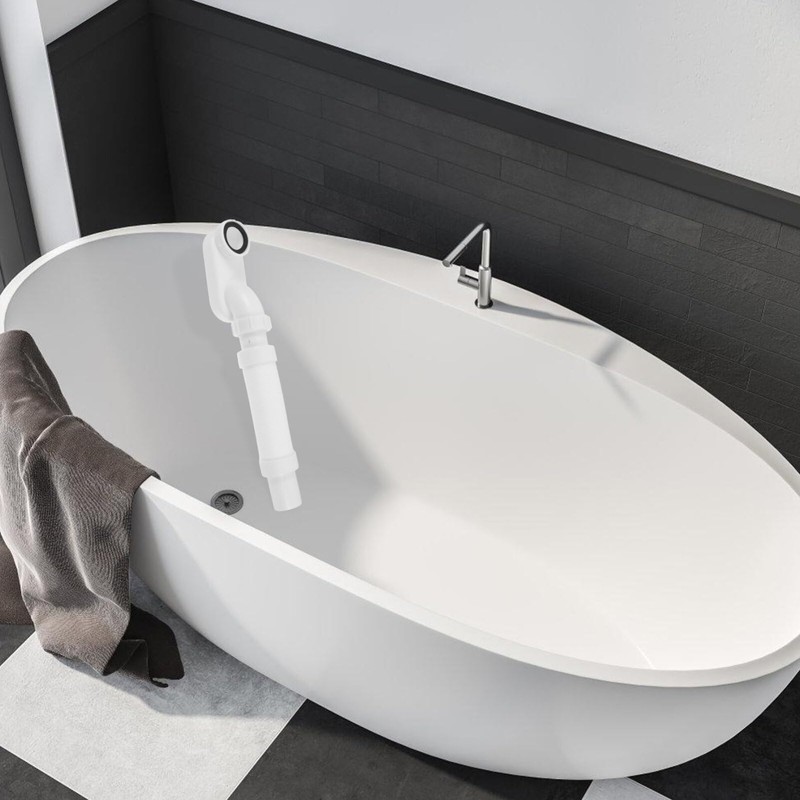 Uonlytech Bathtub Shower Drain Flexible Freestanding Tub Drain Kit Low