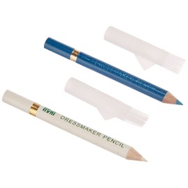 Prym PRYM_611626-1 Chalk Pencils + Brush White/Blue