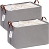 Hinwo 31L Large Storage Bins, 2-Pack Closet Organizers and Storage,
