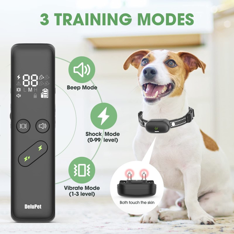 Delupet Dog Shock Collar - Electric Dog Training Collar with