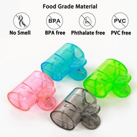 4 Pack Colorful Toothbrush Head Covers - Portable & Durable Brush Pod Cases with Protective Caps, Ideal for Travel, Camping, Bathroom, School, Easy to Distinguish (Blue, Black, Pink, Green)