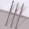 TAYE 3PCS Nail Drill Bits Set , 3/32 " Tungsten