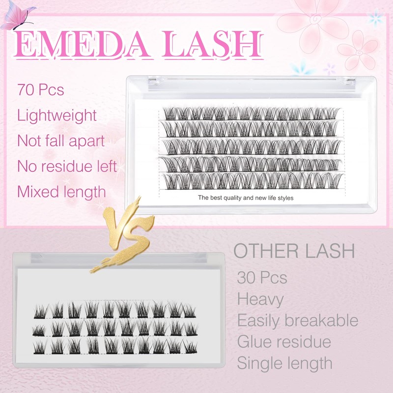 EMEDA DIY Eyelash Extensions Mix D Curl 8 mm 10