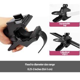 Jaws Flex Clamp Mount with Adjustable Gooseneck Compatible with GoPro Hero 12, Insta360 ONE X3 GO 3 and DJI Osmo Action 4 Cameras