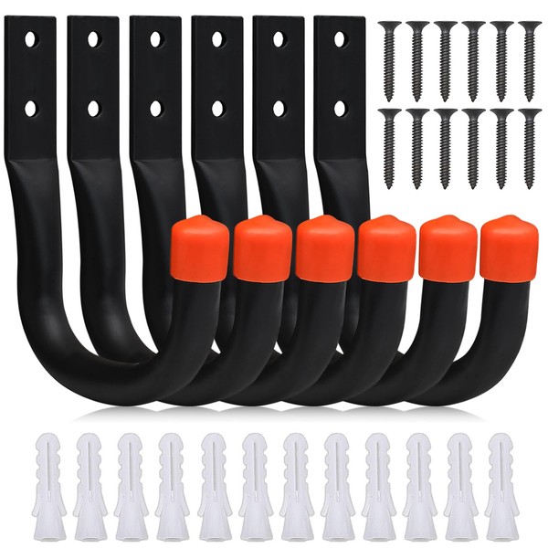 MEIYAXINWIN 6 Pcs Heavy Duty Hooks, J Hooks for Hanging