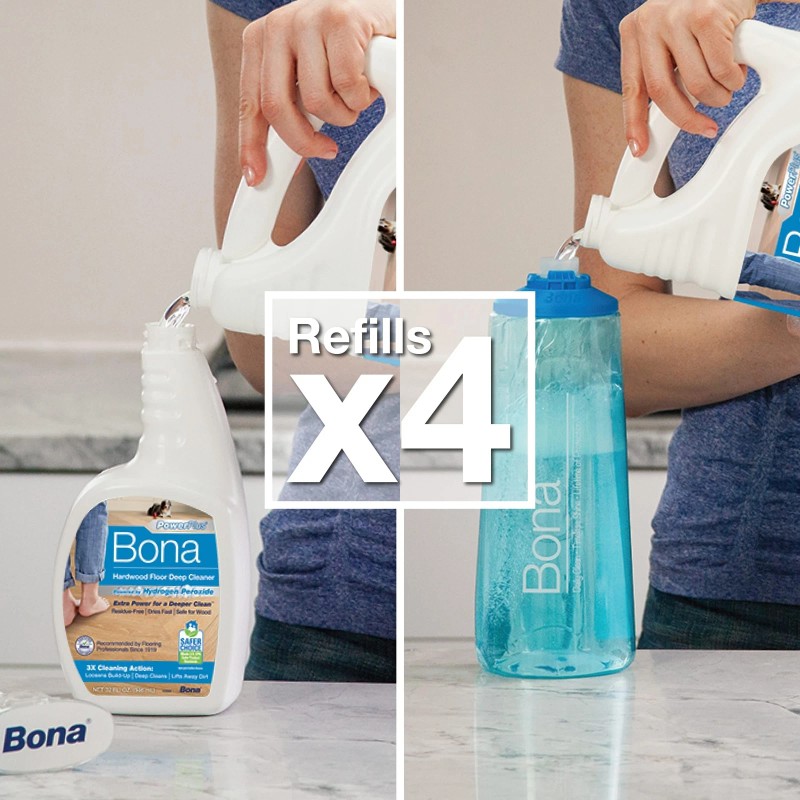 Bona PowerPlus Cleaner 128 Fl Oz Oxygenated Deep Clean for