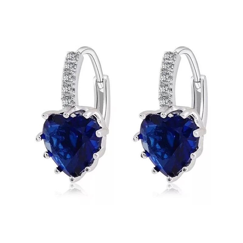 Importacion Aretes Titanic Corazón Del Mar Baño De Plata