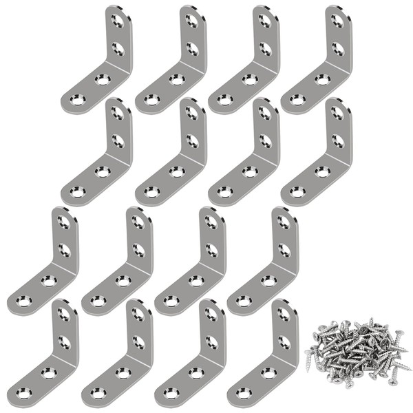 BLOOPIC L-Shaped Metal Bracket, Stainless Steel, L-Shaped Angle Bracket, Right