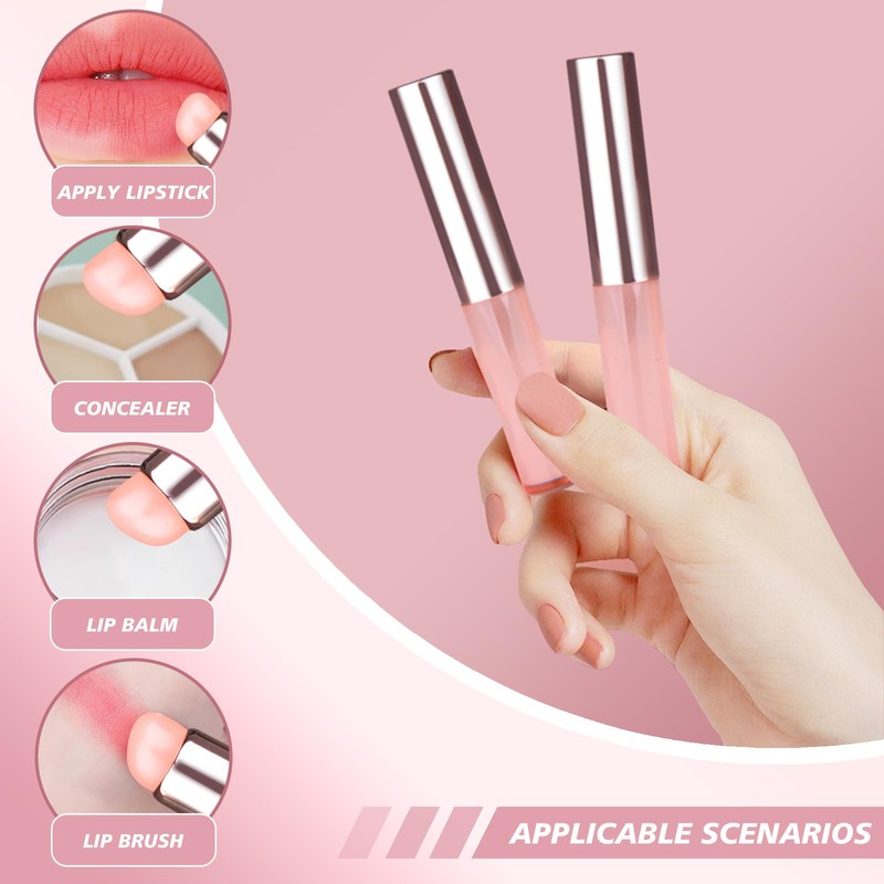 JAMVOLO 2pcs 2024 New Silicone Lip Brush, Silicone Lip Applicator