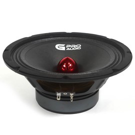 Genius Audio MR801BP 8" Midrange Speaker 1.5" Vc - 600 Watts - 300 Watts Max - Car Audio Speaker 4 Ohm - Plastic Bullet
