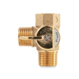 Camco 3-Way Valve Replacement for RV Winterization Water Heater by-Pass Kit - Heavy Duty Brass Construction - Provides Easy Non-Restricted Flow & Installs Easy (37463)