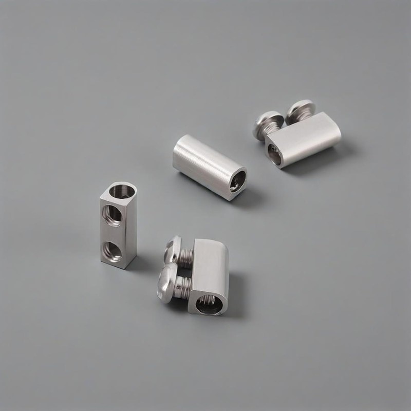 Yeanifeana 50 Pack M3 Double Hole Wire Rope Clamps 10x5mm,