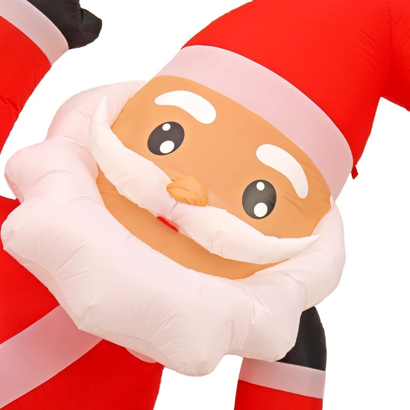 National Tree Company First Traditions Inflatable Waving Cheeky Santa, Includes