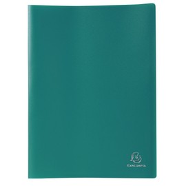 Exacompta - Ref 8543E - Soft PP Display Book - Suitable for A4 Documents, Made from Polypropylene, Lightweight, 40 Pockets, 80 Viewing Pages - Green Cover