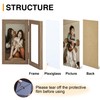 decorUhome Double 4x6 Picture Frame Vertical, Engineered Wood Bifold Photo