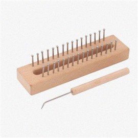 Vivora Wooden Square Knitting Loom Kit - DIY Weaving Tool for Scarves & Hats, 6.3x1.57