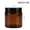 Encheng 25Pack of 4 oz Amber Round Glass Jars, with