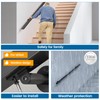 Muzata 5Ft Pre-drilled Stair Handrail 1"x2" Rectangular Black Finish Wall