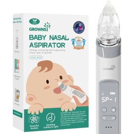 GROWNSY Nasal Aspirator for Baby, Electric Baby Nose Sucker with Larger Suction