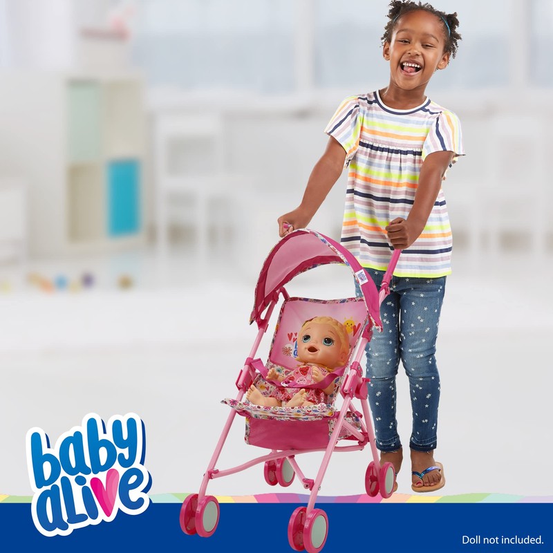 Baby Alive: Doll Stroller - Pink & Rainbow - Fits