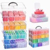 MERATIA Bead Storage Organizer, 84 Containers, 4-Tier Stackable Case