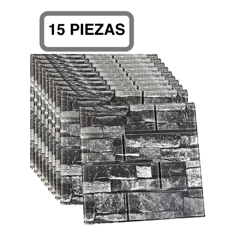 LH_Decor 15 Papel Tapiz Ladrillo 3d Panel Pared Azulejo Autoadherible