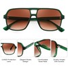FEISEDY Retro Square Aviator Sunglasses Women Men 70s Vintage Trendy