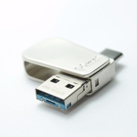 V-smart TC-301 3 en 1 USB 3.0 Tipo C Flash Drive | USB C, USB A, Micro USB | Unidad flash OTG de alta velocidad para smartphone, tabletas, MacBook nuevo (16 GB)