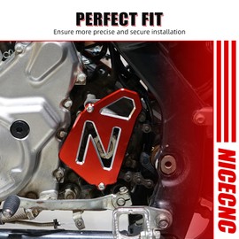 NICECNC Chain Sprocket Protector Aluminum Compatible with Yamaha Raptor 700 YFM700R 2006-2023, Raptor 700R YFM700R 2009-2023, Raptor 700 YFM700 2013-2023 Red