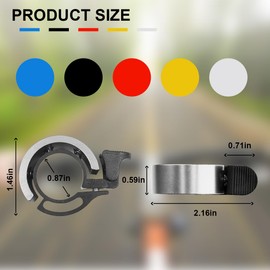 Garegce Bike Bell Bicycle Bell for Kids and Adult, Road Bike Bell with Loud Crisp Clear Sound, Mountain Bike Bell for Children, Durable Rust-Resistant Bike Bell Fits 2.2cm/0.87inch Bike Handle