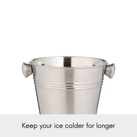 Viners Ice Bucket, Stainless Steel, Silver, 1L