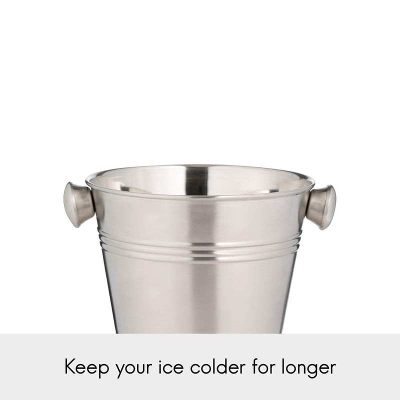 Viners Ice Bucket, Stainless Steel, Silver, 1L