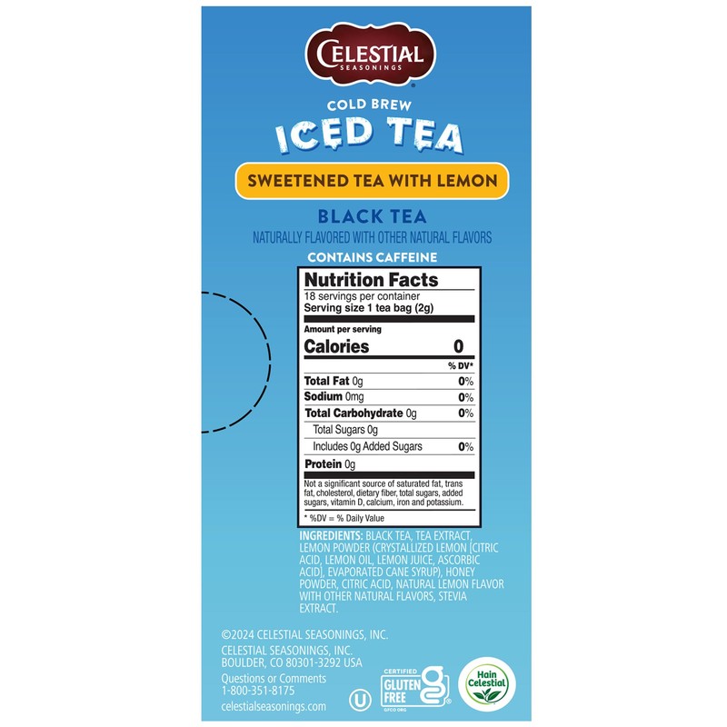 Celestial Seasonings Cold Brew Sweetened Tea with Lemon Iced Tea