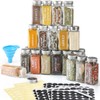 AOZITA 24 Pcs Glass Spice Jars with Labels - 4oz