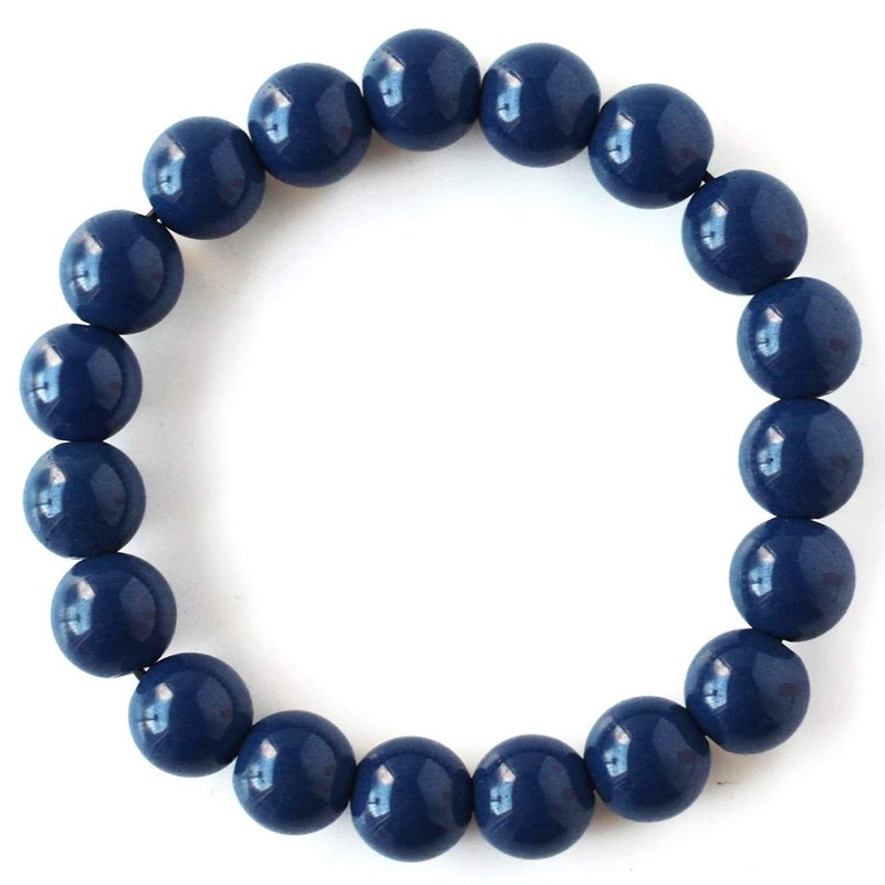 GOLD STONE Blue Beitstone Bracelet, 0.4 inches (10 mm), Made