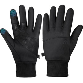 Monimo Winter Gloves for Women Men Waterproof Cycling Driving Running Cold Weather Gloves, black, L