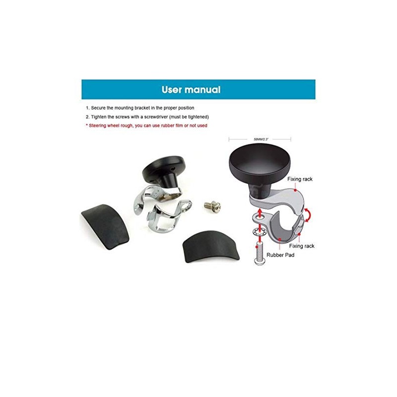 Vehicle Steering Wheel Spinner Knob - Classic Premium Quality Steering