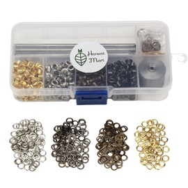 Harvestmart Leather Craft Eyelets Set Eyelets Eyelets Tool Chrysanthemum Split Rod Hole Punch Grommet Splitter Stand Grommet Set Includes Warranty (Grommets 0.1 inch (3 mm) (2 mm Grommets 400 Set+4 Grommets + 4 Grommets Set))
