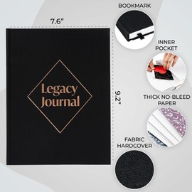 Skyline Grandparent Memory Book – Family Tree & Legacy Journal – Birthday Gifts for Nana, Grandpa & Grandma from Grandchildren (Black)