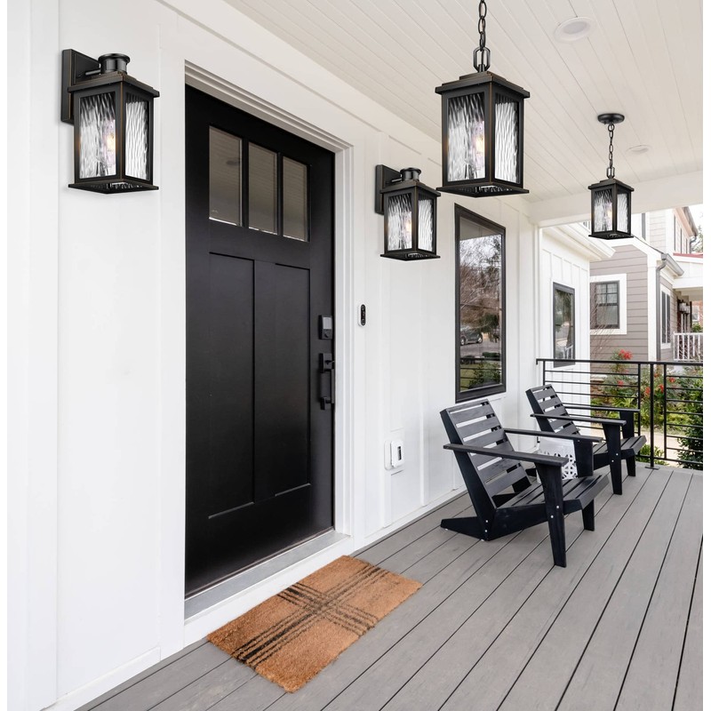 VIANIS Outdoor Pendant Light Fixture, Farmhouse Exterior Hanging Lights with