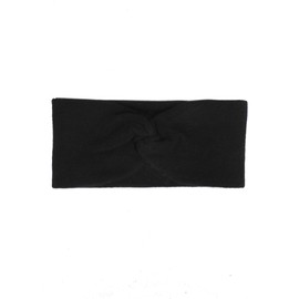 Zwillingsherz Headband 100% Cashmere - High-Quality Knitted Headband In Plain Design for Women and Girls - Wool - Ear Protection - Headband - Warm and Soft for Spring, Autumn and Winter - Plain black
