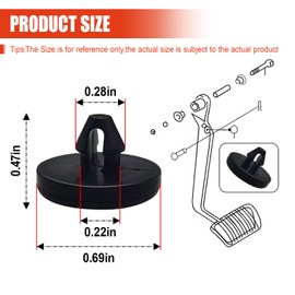 GAOLAOSY Brake Switch Stopper, Car Brake Pedal Stop Pad Replacement, OEM# 90541-06036 Vehicle Clutch Pedal Stopper, Automotive Brake Light Switch Pad Car Accessories (8PCS)