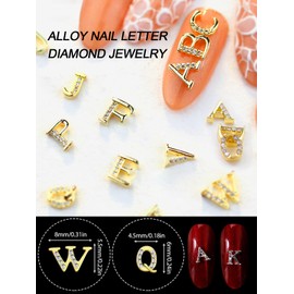 Kalolary 104 Stück Gold Silber Strass Buchstaben Nagelstecker Mit Strass A~Z Buchstaben Strass Harzfüller für Die Nagelkunst Dekoration Harz Schmuckherstellung Verschiedene Namensarmbänder