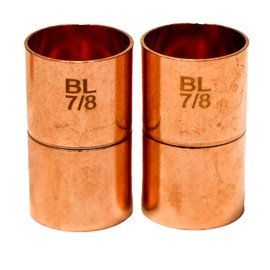 ACR Straight Coupling Copper Fittings for HVAC – 7/8 Inch Line Set Pipe Joint Connectors - Durable Copper Adapter for Air Conditioning & Refrigeration Pipework Split A/C Line Set